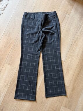 Women's Black Windowpane Trousers